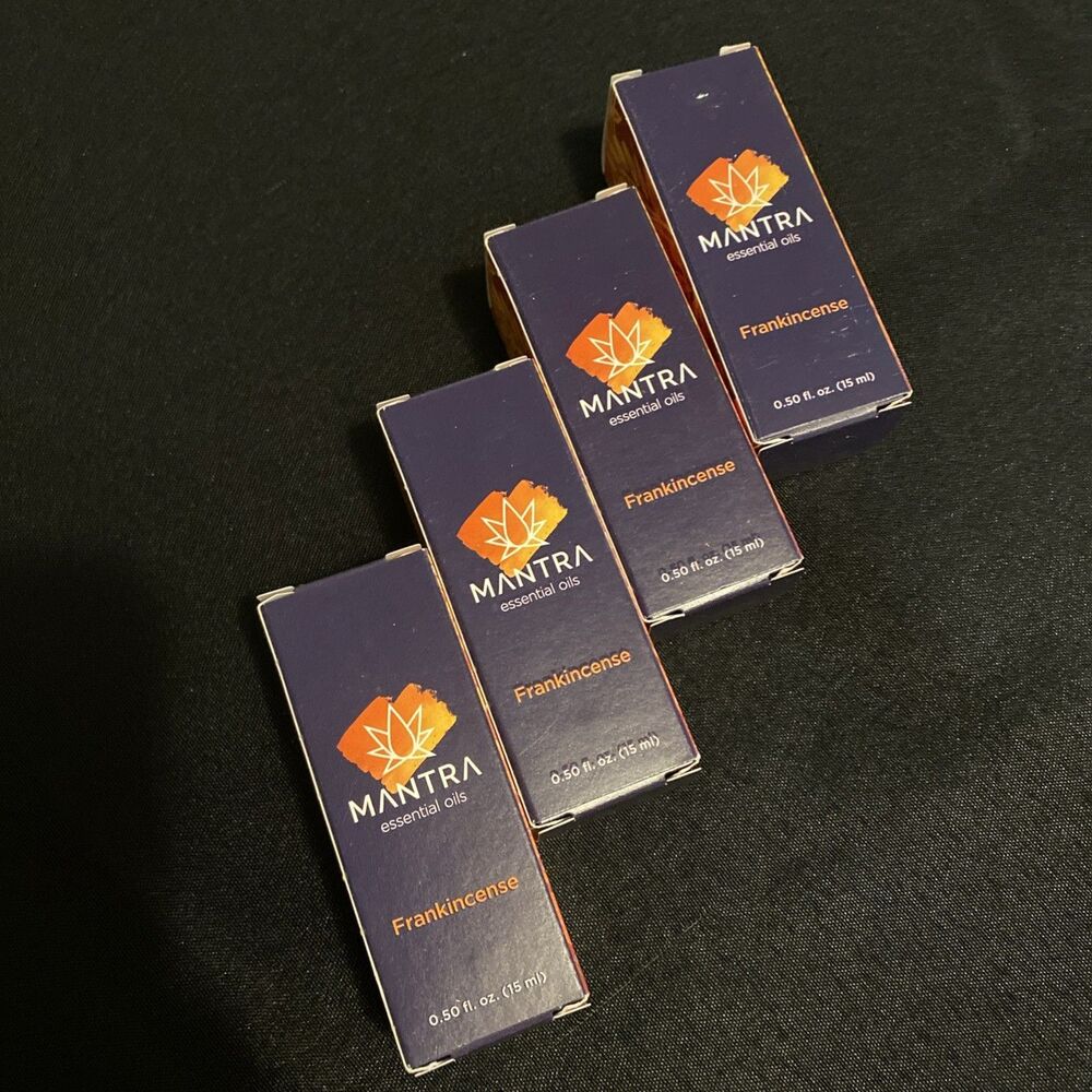 Lot Of 4 Mantra Essential Oils Frankincense .5 Fl Oz